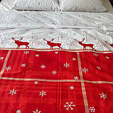 Постільна білизна сімейна Новорічний настрій (23306) З двома підковдрами на блискавці Бязь Ранфорс, фото 2