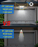 Сонячні охоронні світильники, сонячні прожектори Датчик руху 156 LED з окремою сонячною панеллю, кут освітлення 270°, IP65, фото 5