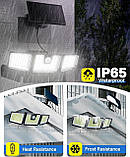 Сонячні охоронні світильники, сонячні прожектори Датчик руху 156 LED з окремою сонячною панеллю, кут освітлення 270°, IP65, фото 3