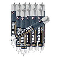 Герметик поліуретановий для металу авто та бетону FOME FLEX CONSTRUCTION & AUTOMOTIVE сірий 600мл /12 штук