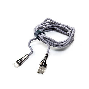Кабель USB - Type-C LDNIO LS462 2.4A 2м LED сірий, фото 4