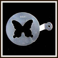 Трафарет маленький діаметр 7,4 см Метелик