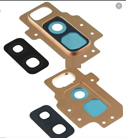 Скло камери Samsung G970 Galaxy S10e, з рамкою жовтого кольору, Canary Yellow, фото 1