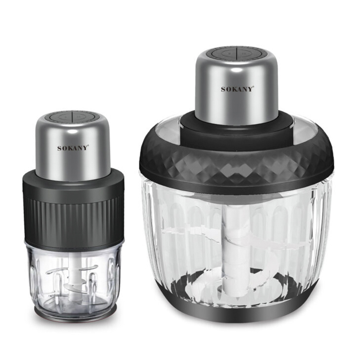 Чопер подрібнювач Sokany SKYM7032B 2в1 з чашами 0.5 і 3 літри 800 Вт, фото 1