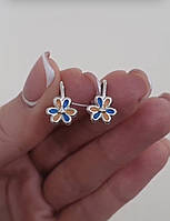 Срібні сережки дитячі Квітка