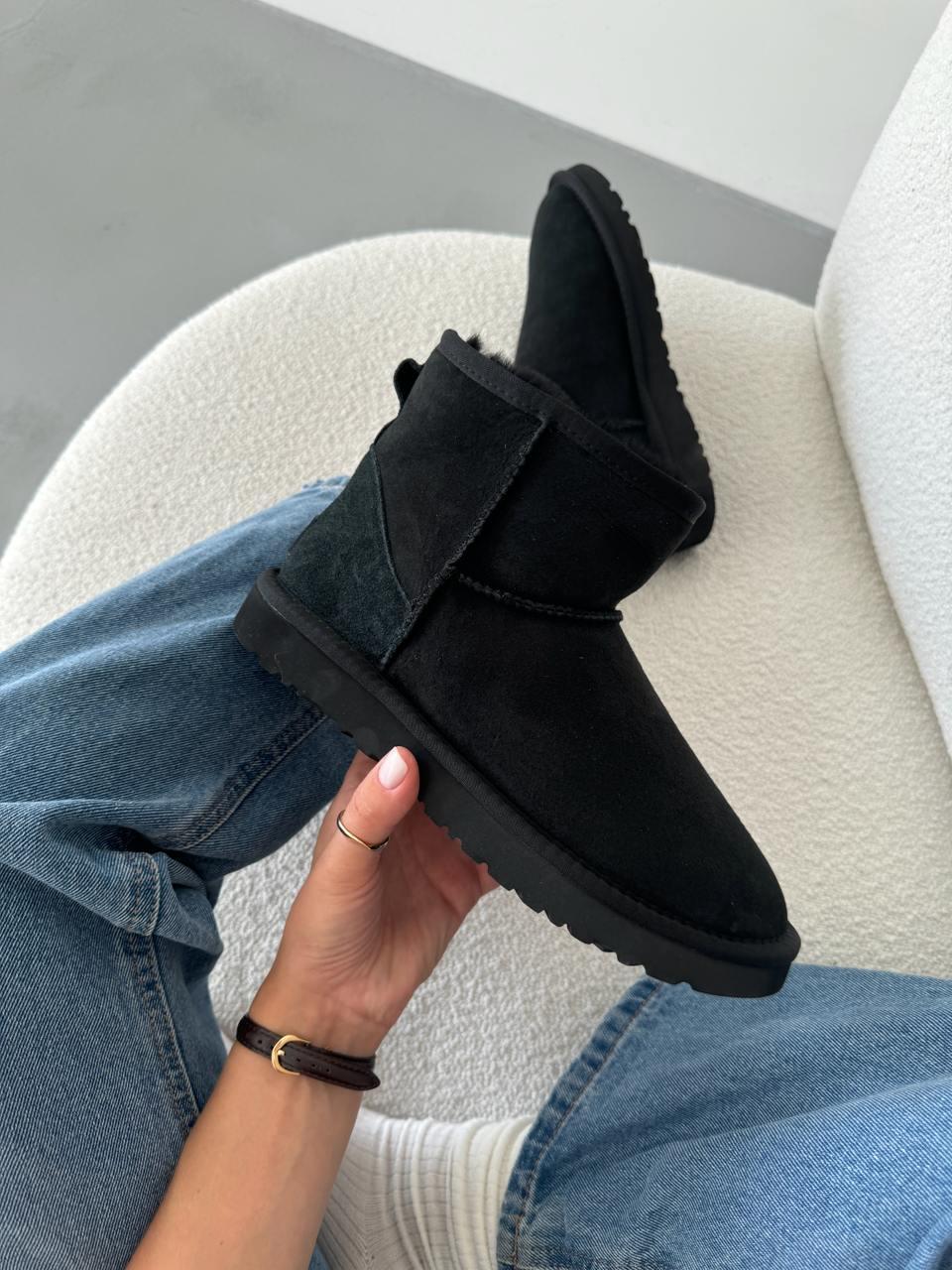 Зимові Черевики UGG Mini Black | чорні класичні, розміри 36–45