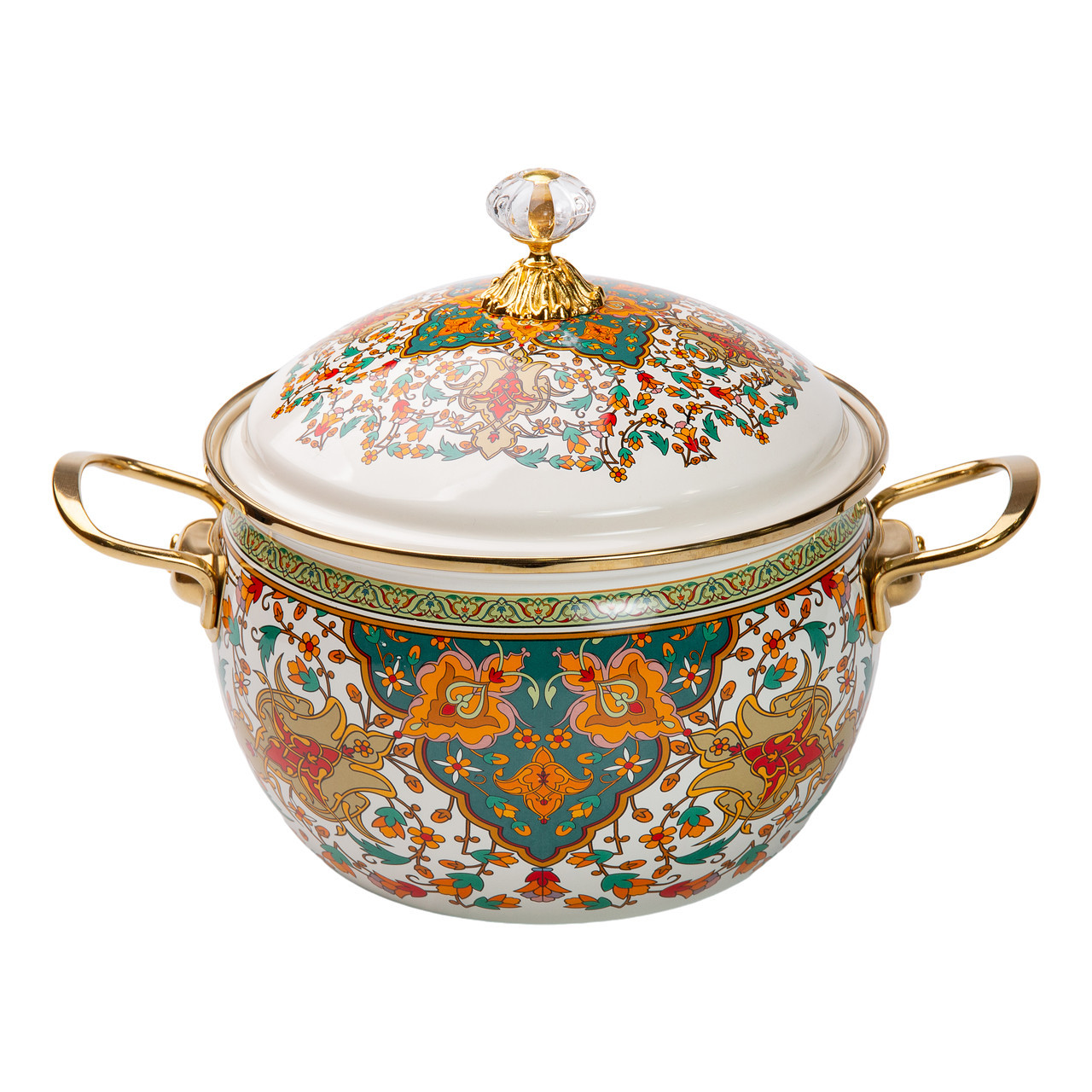 Емальована каструля об'ємом 4 літри для газових та електричних плит, фото 1