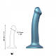 Насадка для страпону Strap-On-Me Mono Density Dildo M Blue, діам. 3,3 см, одношаровий силікон, гнучк, фото 4