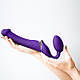 Безремінний страпон з вібрацією Strap-On-Me Vibrating Violet M, діаметр 3,3 см, пульт ДК, регульован, фото 5