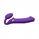 Безремінний страпон з вібрацією Strap-On-Me Vibrating Violet XL, діам. 4,5 см, пульт ДК, регульовани, фото 5