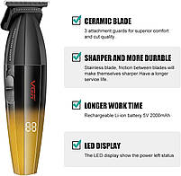Професійний тример для окантовки і стрижки бороди VGR Professional Black&Gold (V-906-GO), фото 4