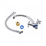 Змішувач для кухні Lidz Lamb 273F двохвентильний LDLAM273FCRM21890 Chrome, фото 4