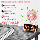 Настільний вентилятор Octopus, вентилятор для коляски з 3 швидкостями і вогнями, 5000 мАч USB-вентель, що перезаряджається, фото 5