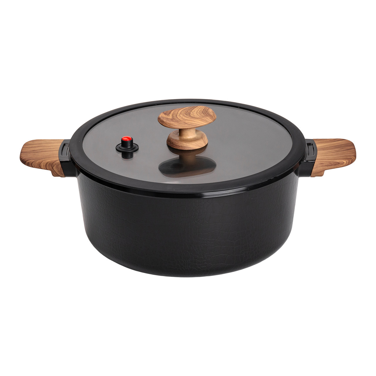 Алюмінієва каструля з керамічним покриттям антипригарним 4 л Ø 28 см чорний MGC, фото 1