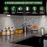 Внутрішній світильник з датчиком руху, Світлодіодне нічне світло, що перезаряджається, 2 кольори 3 режими Stick On Stair Lights, фото 4