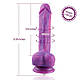 Фалоімітатор 8.2″ з вібрацією для секс-машин Hismith Purple Silicone Dildo with Vibe, KlicLok, фото 3