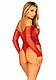 Сітчасте боді зі стразами Leg Avenue Crystalized fishnet bodysuit Red One Size, фото 2