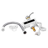 Проточний кран-водонагрівач кухонний для кухні Lidz Warm 058 LDWAR058WCR24985 White / Chrome, фото 6