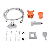 Набор для гігієнічного душу Qtap Inspai-Varius прямокутний QTINSVARCRMV00440201 Chrome, фото 6