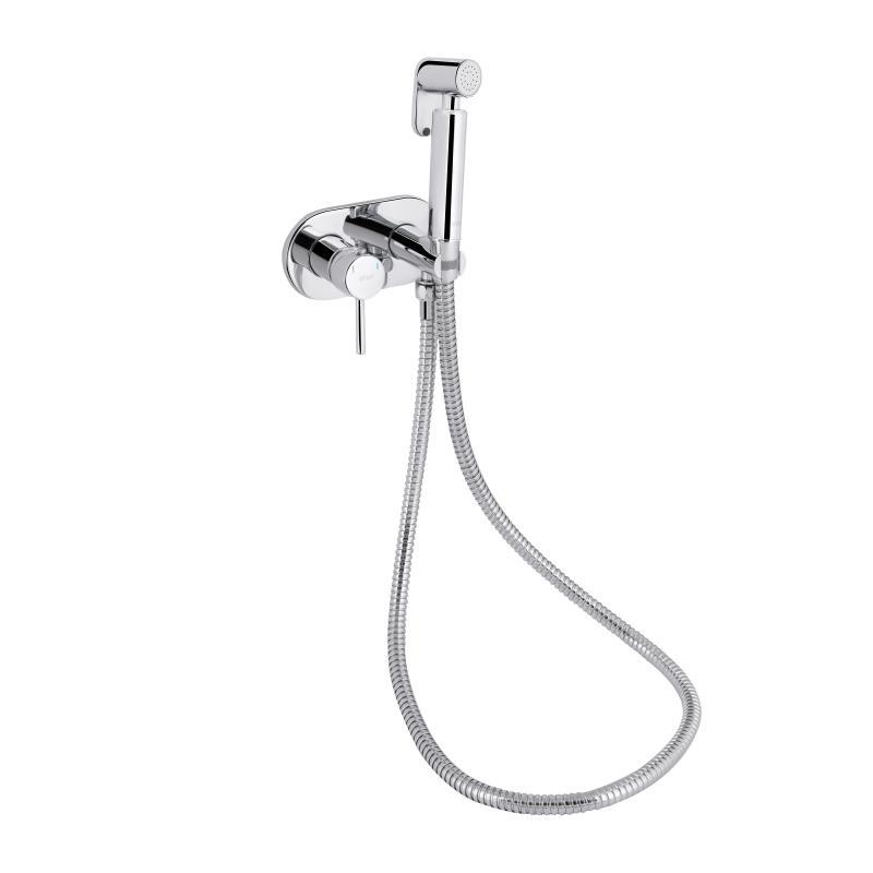 Набор для гігієнічного душу Qtap Inspai-Varius округлий QTINSVARCRMV00440501 Chrome, фото 1