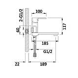 Змішувач для ванни Lidz Dozorca 0051 з поворотним виливом (з душовим гарнітуром) (k35) LDDOZ0051CRM45404, фото 2