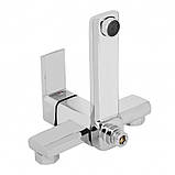 Змішувач для ванни Lidz Dozorca 0051 з поворотним виливом (з душовим гарнітуром) (k35) LDDOZ0051CRM45404, фото 5