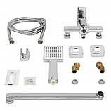 Змішувач для ванни Lidz Dozorca 005 з поворотним виливом (з душовим гарнітуром) (k35) LDDOZ005CRM45405 Chrome, фото 6