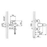 Змішувач для ванни Lidz Wieza 006 (з душовим гарнітуром) (k35) LDWIE006CRM45410 Chrome, фото 2