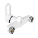 Змішувач для душу Lidz Latwa 010 (з душовим гарнітуром) (k40) LDLAT010WHI45426 White, фото 3
