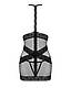 Напівпрозора сорочка з відкритими грудьми Obsessive Lacrisia chemise M/L, чорна, з чокером, фото 6