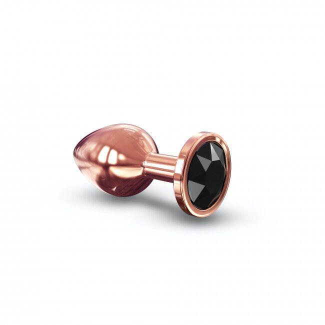 Металева анальна пробка із прикрасою у вигляді кристалу Dorcel - Diamond Plug Rose Gold M, фото 1