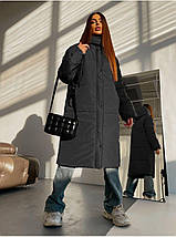 Довге жіноче зимове пальто, фото 5