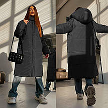 Довге жіноче зимове пальто, фото 4