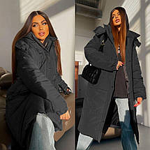 Довге жіноче зимове пальто, фото 2