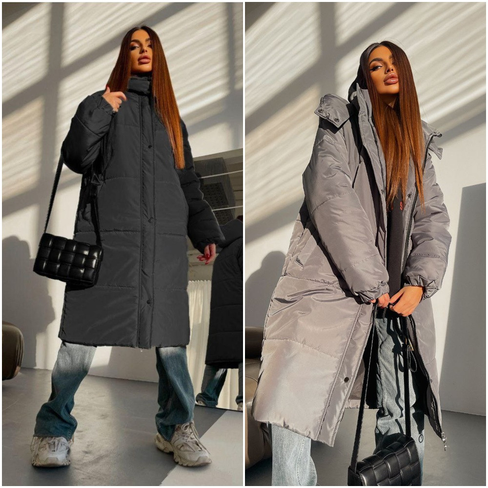 Довге жіноче зимове пальто