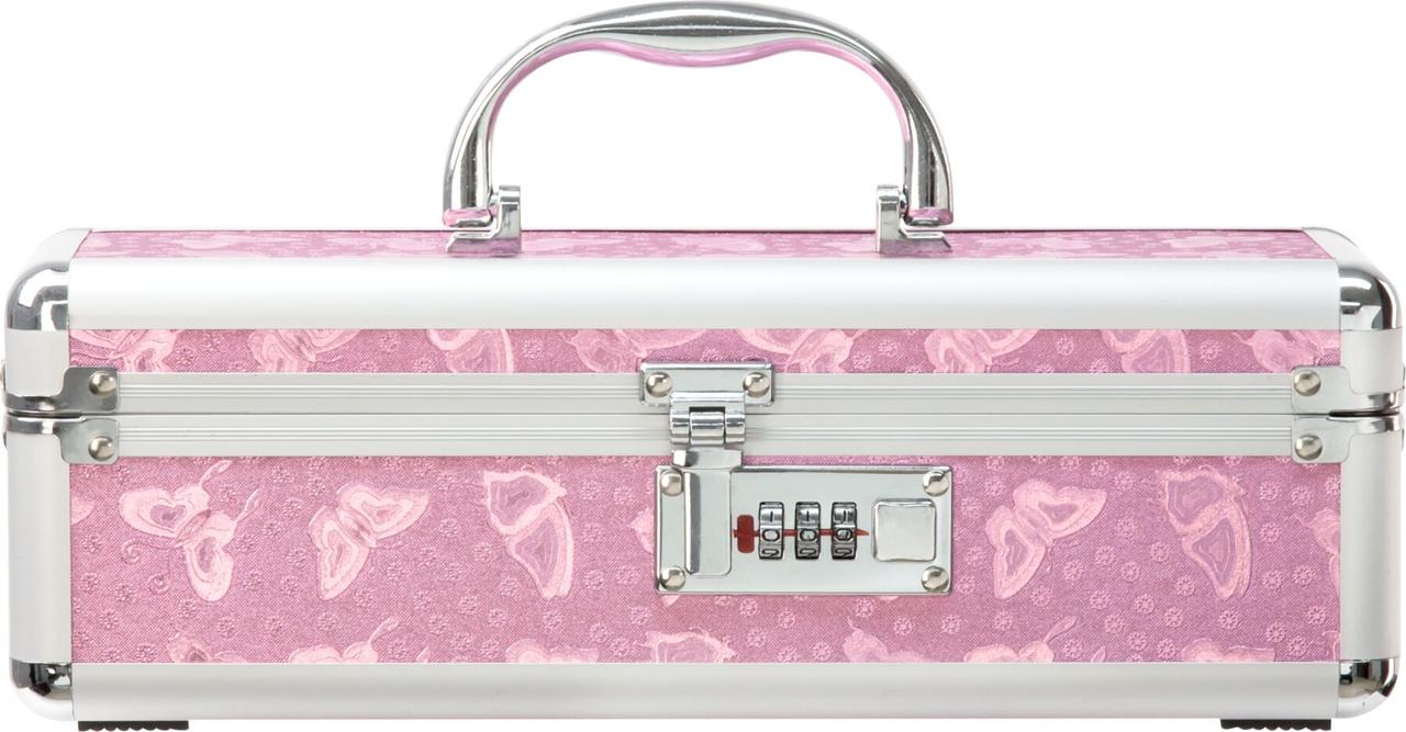 Кейс для зберігання секс-іграшок BMS Factory - The Toy Chest Lokable Vibrator Case Pink з кодовим за, фото 1