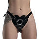 Трусики Серце для страпону Feral Feelings - Hearts Strap-on Belt Black, фото 2