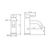 Змішувач для умивальника Lidz Aria 0011F (k35) LDARI0011FNKS46091 Nickel, фото 2