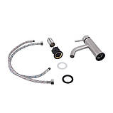 Змішувач для умивальника Lidz Aria 0011F (k35) LDARI0011FNKS46091 Nickel, фото 4