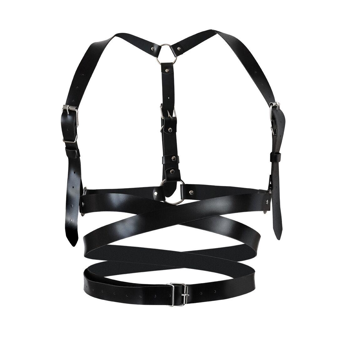 Шкіряна портупея Art of Sex - Melani Leather harness, Чорна XS-M, фото 1