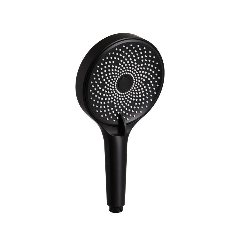 Лійка для ручного душу Qtap Rucni D 130 мм округла QTRUC125BLM45953 Black Matt, фото 1