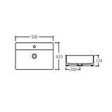 Раковина Qtap Nando LT 500х420х130 White QT12112173SWN, фото 4