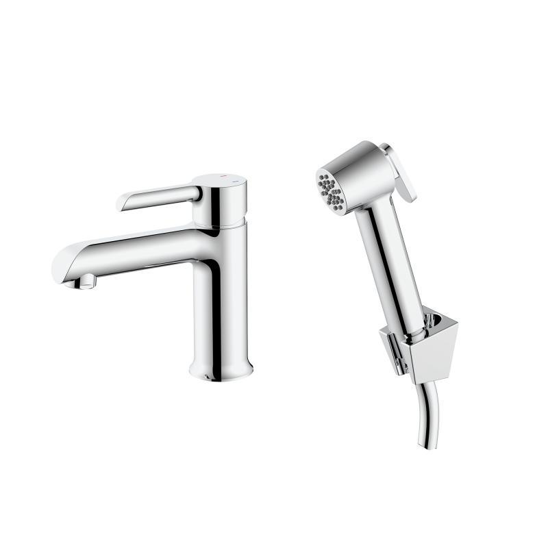 Змішувач для раковини Qtap Grand (з гігієнічним душем) QTGRA272CRM45670 Chrome, фото 1