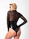 Боди Noir Handmade F321 Edge wetlook and mesh body with rings - XL, фото 4