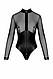 Боди Noir Handmade F321 Edge wetlook and mesh body with rings - XL, фото 7
