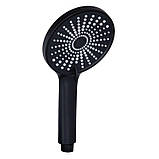 Змішувач для ванни Qtap Jay з поворотним виливом (з душовим гарнітуром) QTJAY260BLM45548 Black Matt, фото 6