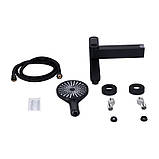 Змішувач для ванни Qtap Jay з поворотним виливом (з душовим гарнітуром) QTJAY260BLM45548 Black Matt, фото 8