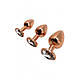 Металева анальна пробка Wooomy Tralalo Rose Gold Metal Plug Size L, діаметр 4 см, довжина 9 см, фото 4