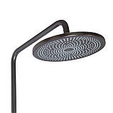 Душова система для душу Qtap Slavonice на два споживачки QTSLA110GMB45913 Gunmetal Black PVD, фото 5