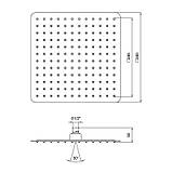 Лійка для верхнього душу Лейки Lidz Лейка 230 300x300 мм прямокутна LDNIA230NKS32453 Nickel, фото 2
